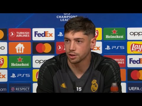 FEDE VALVERDE en RUEDA DE PRENSA previa al partido del REAL MADRID ante BAYERN MUNICH por CHAMPIONS