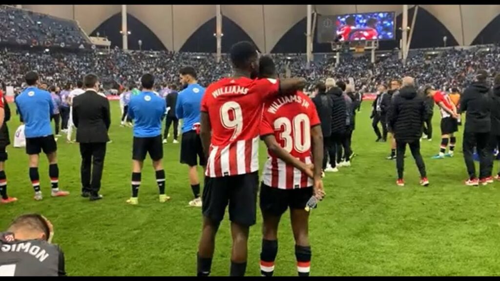 El gesto viral de Iñaki Williams con su hermano Nico luego de la final de la Supercopa de España 👏