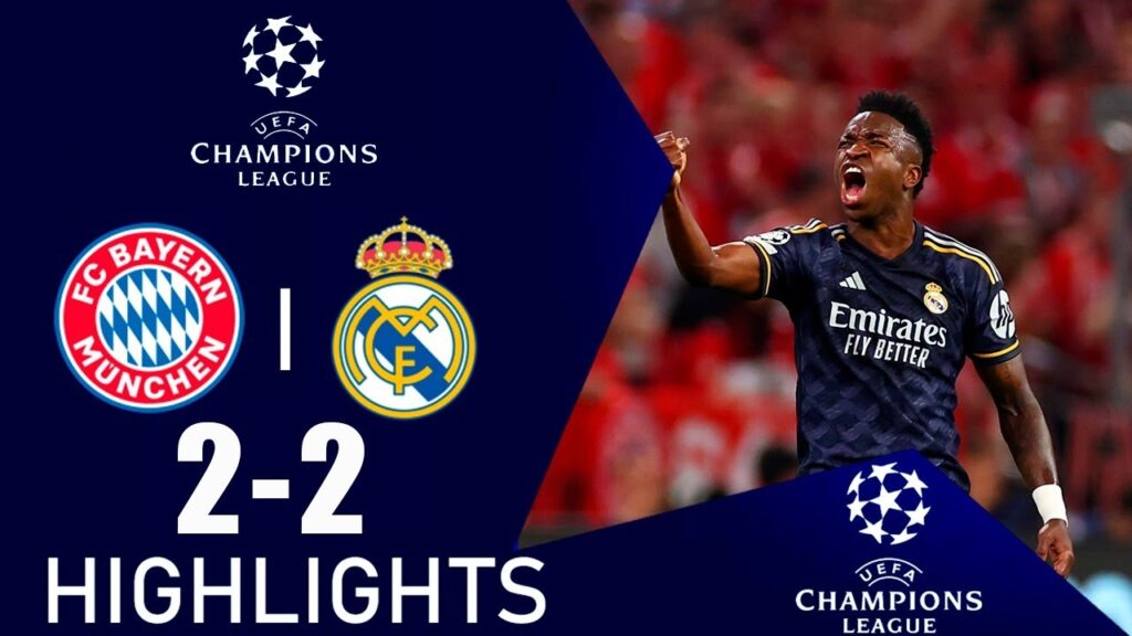Vinícius Júnior Penalty Goal | Bayern Munich vs Real Madrid 2-2 Highlights | UEFA Champions League