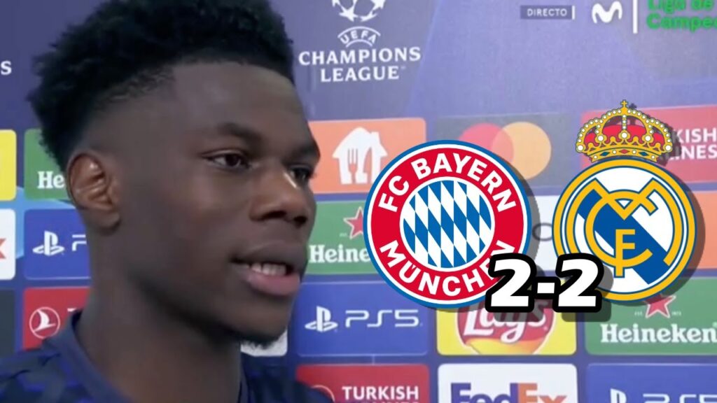TCHOUAMENI EN ESPAÑOL TRAS EL EMPATE EN CHAMPIONS CONTRA EL BAYER MUNICH 2-2 REAL MADRID