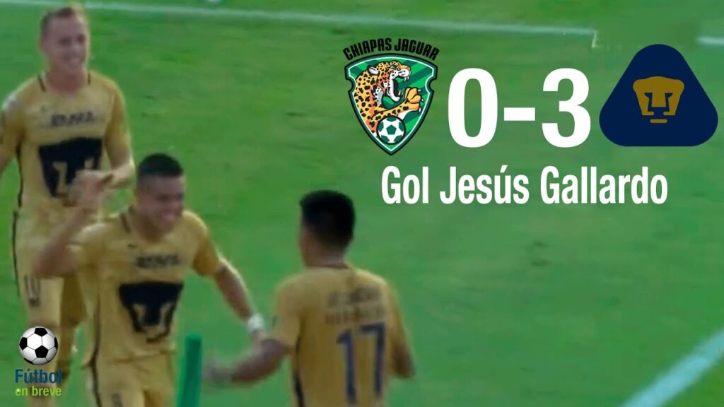 Gol Jesús Gallardo (0-1) Jaguares 0 - 3 Pumas Jornada 12 Clausura 2017 Liga MX