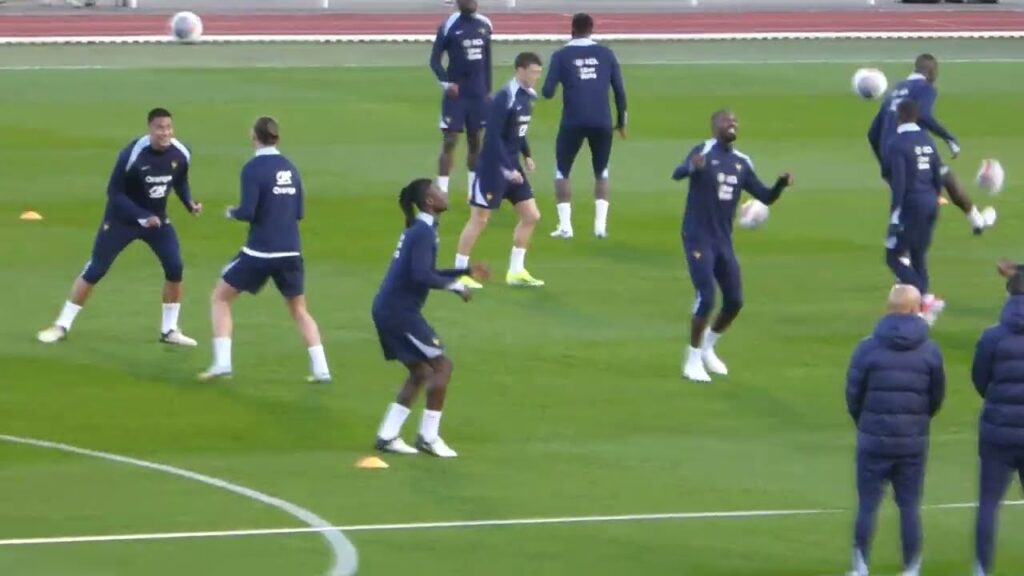 Kylian Mbappé ●Jules Koundé ● Aurelien Tchouaméni ●Training French Team (19/03/2024)