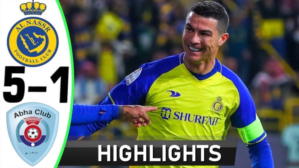 Al Nassr vs Abha 5-1 - All Goals and Highlights 2023 Cristiano Ronaldo SHOW 😳