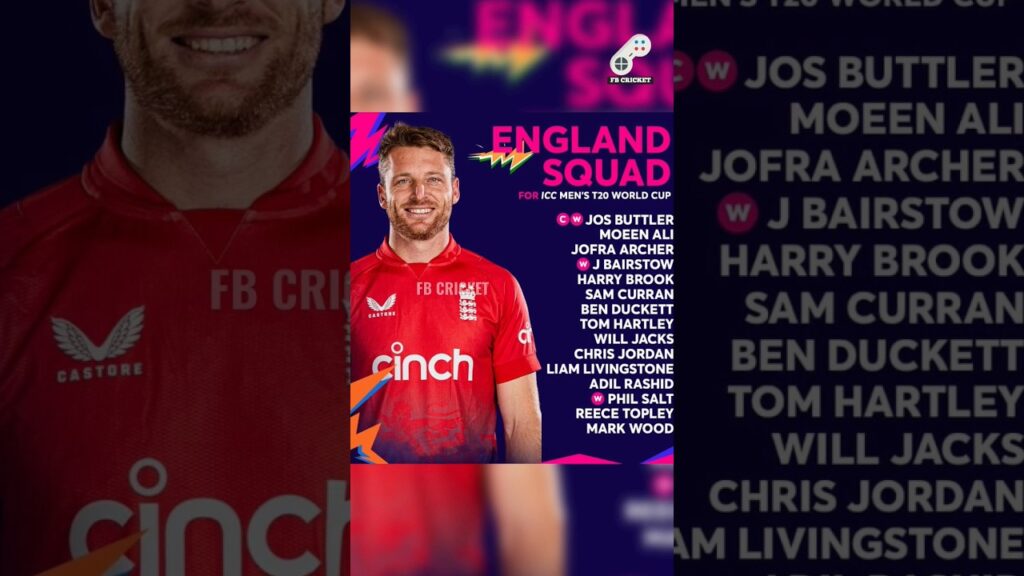 The reigning champions England, have unveiled their squad for the T20 World Cup 2024 | #shorts