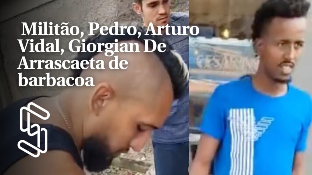 Pillan a Militão, Pedro, Arturo Vidal, Giorgian De Arrascaeta de barbacoa