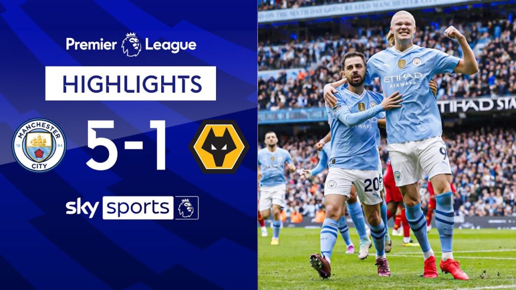 Haaland hits FOUR as City close gap on Arsenal 🤫 | Man City 5-1 Wolves | EPL Highlights