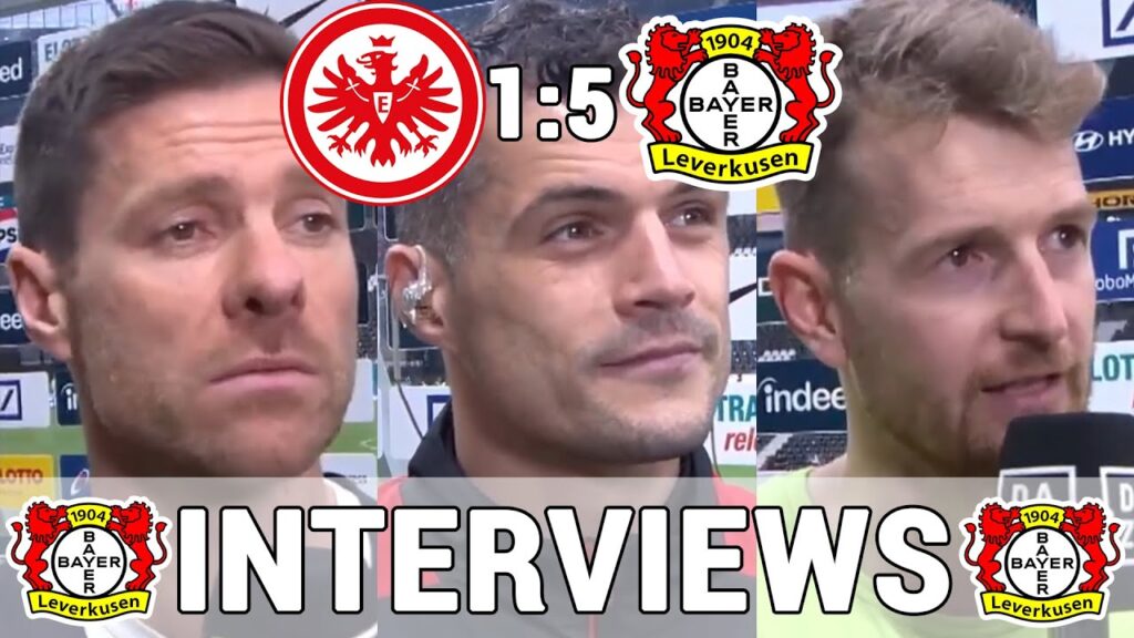 Die Leverkusen Interviews zum Sieg; Xabi Alonso, Granit Xhaka & Hrádecký | Frankfurt 1:5 Leverkusen