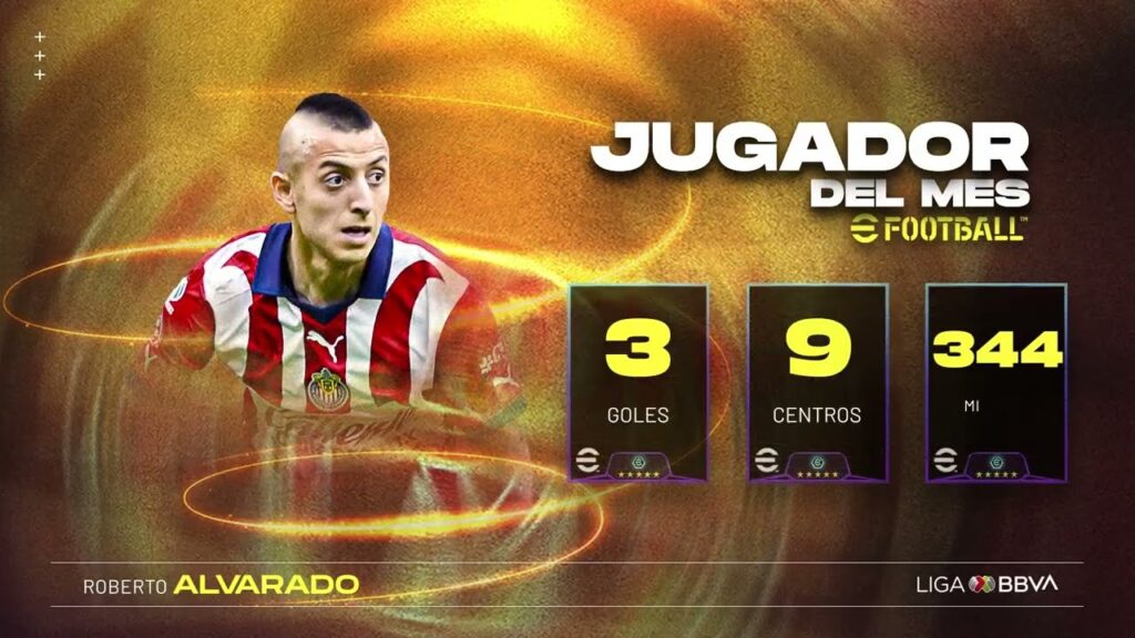 Roberto Alvarado: Nominado, Jugador del Mes, Abril | eFootball, Liga BBVA MX