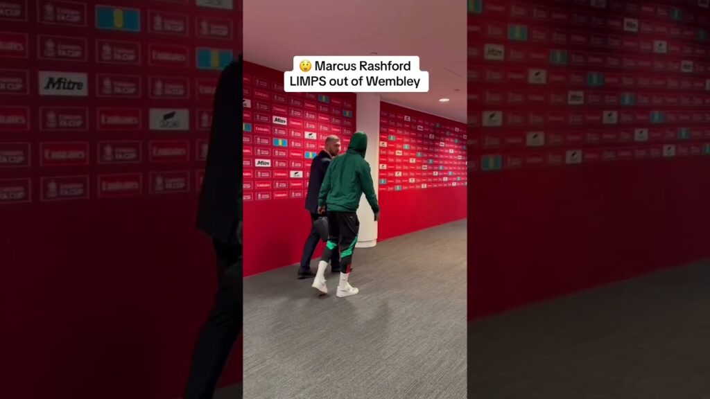 Marcus Rashford LIMPS out of Wembley 🤒 #footballshorts Marcus Rashford LIMPS out of Wembley 🤒 #footballshorts