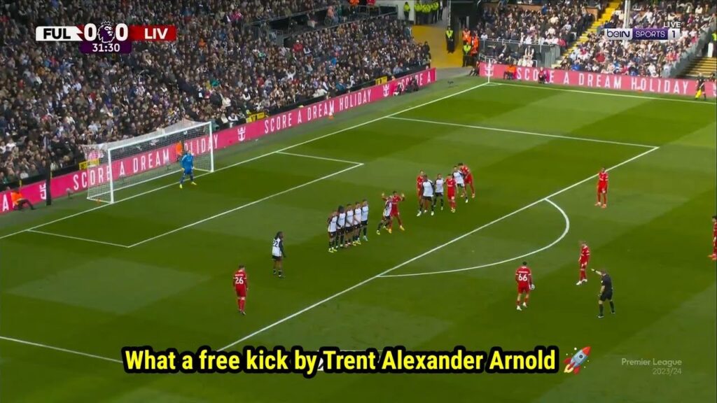 Trent Alexander-Arnold sensational free-kick goal vs Fulham 🚀🔥 | Fulham vs Liverpool 1-3