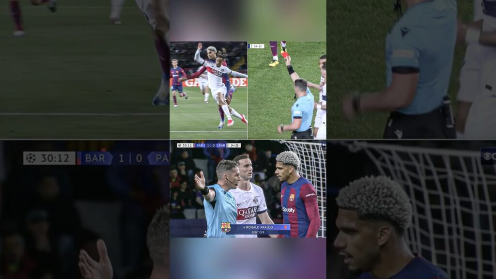 Ronald Araujo Receives A Red Card 🥶🥶