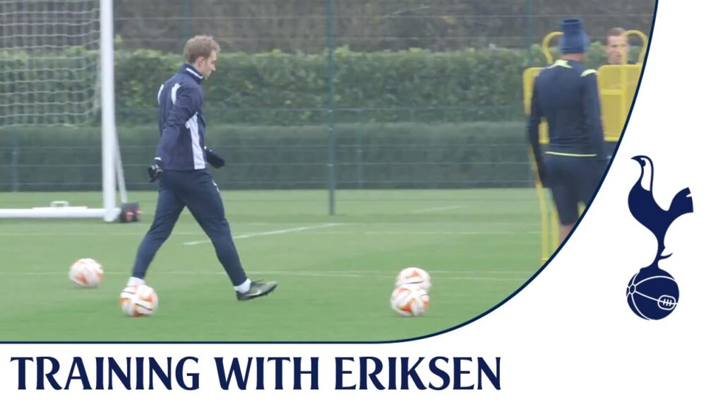 Training with Christian Eriksen Training with Christian Eriksen