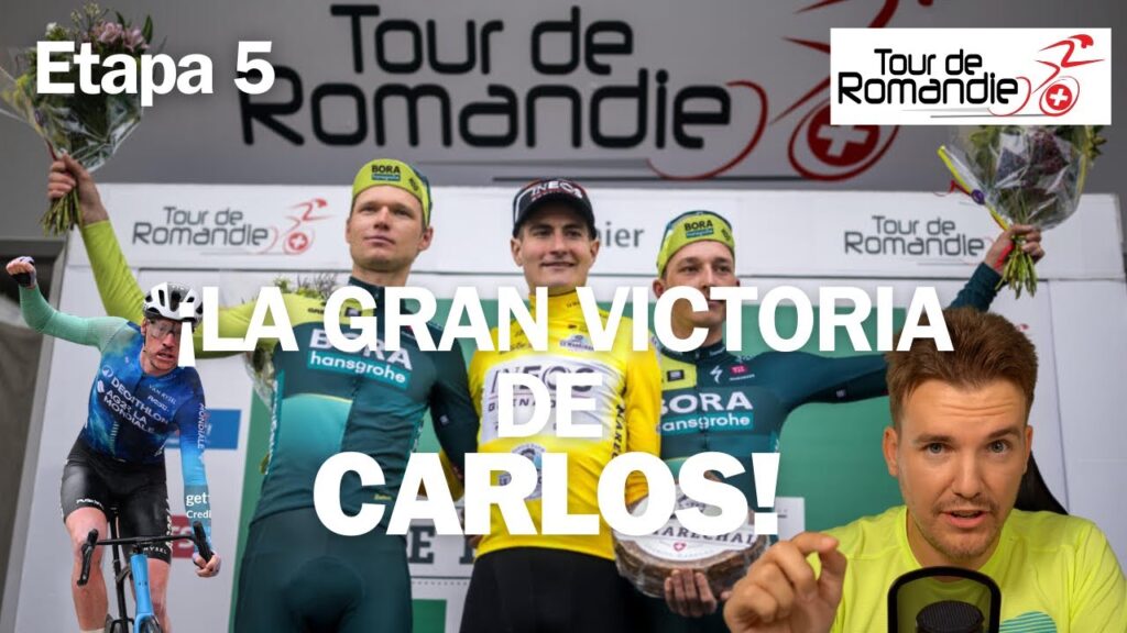 [Etapa 5] Tour de Romandia: 👑 ¡Carlos Rodríguez SE CORONA en una etapa de LOCOS por la lluvia! 🤯