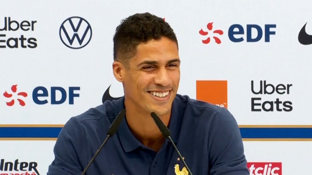Alarm goes off during Raphael Varane's press conference 😂