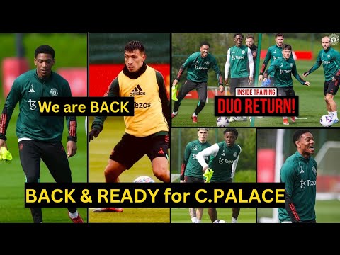 Martinez,Martial,Rashford's Back,Evans,Amad| Man United training & injury updates vs Crystal Palace