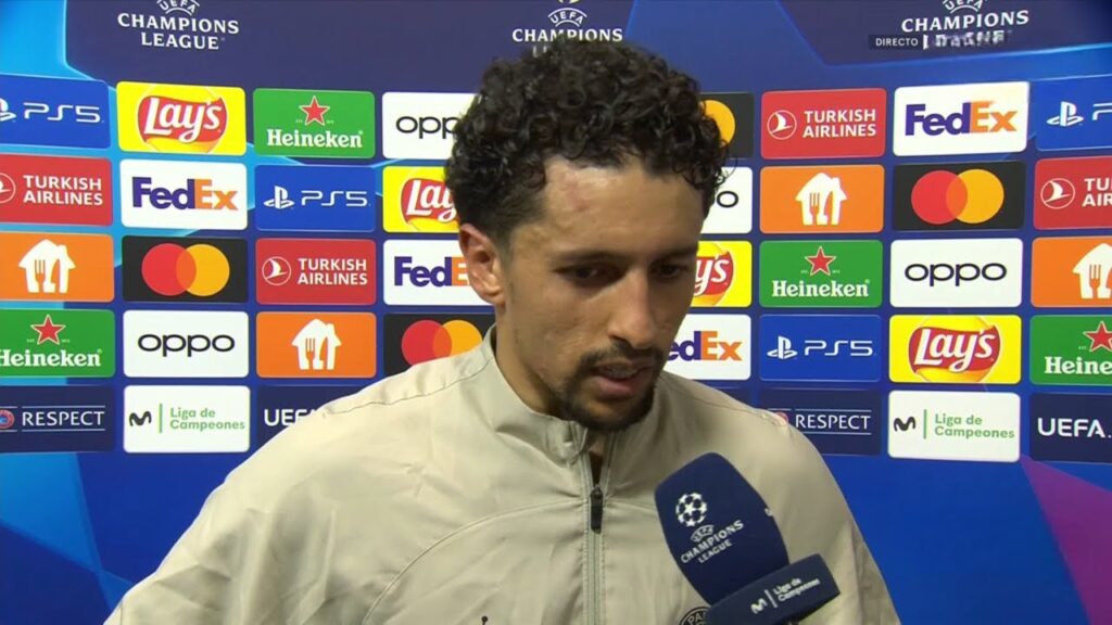La reacción de MARQUINHOS tras la derrota ante el BORUSSIA DORTMUND VS PSG - CHAMPIONS LEAGUE