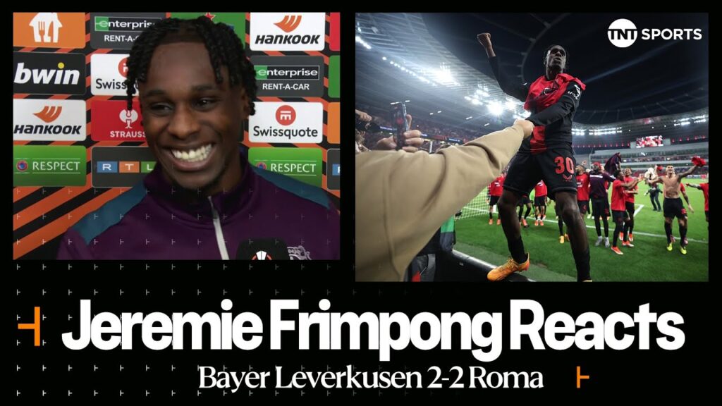 "WE'VE BEEN PHENOMENAL!" 😁 | Jeremie Frimpong | Bayer Leverkusen 2-2 Roma | UEFA Europa League