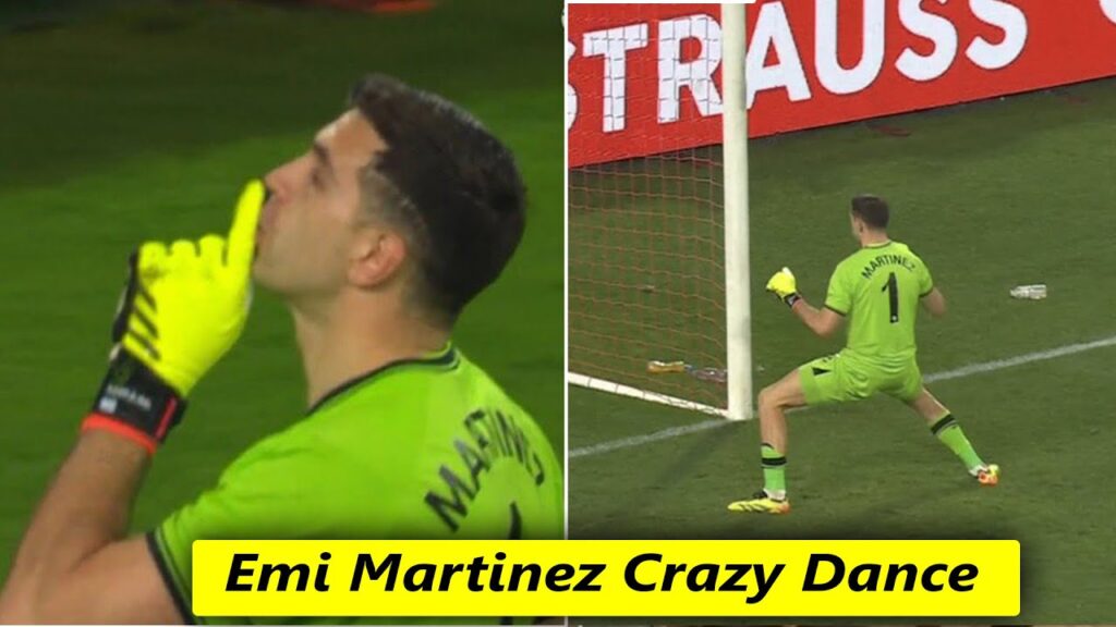 Emiliano Martinez Crazy Dance Celebration vs Lille Fans