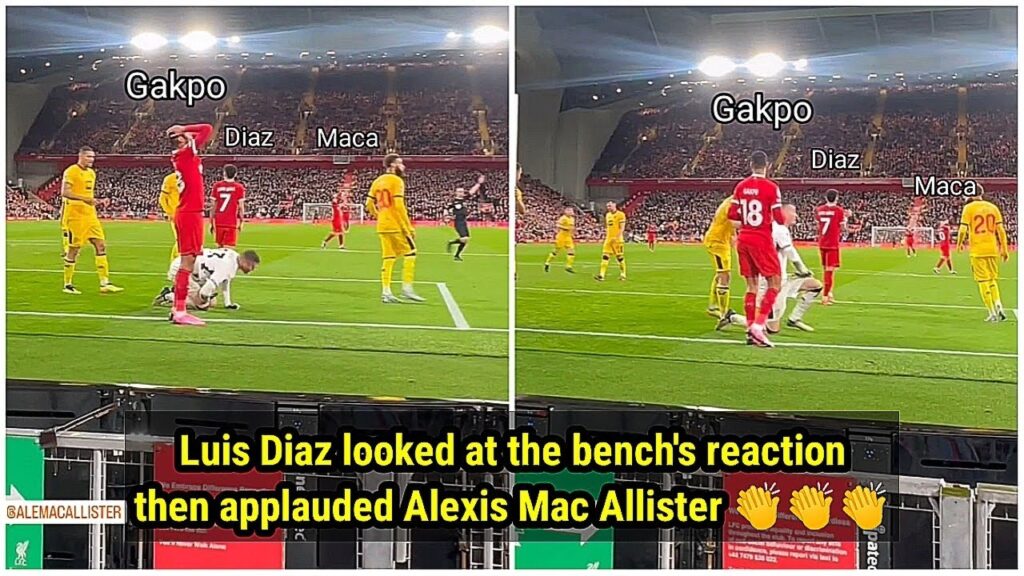 Luis Diaz's Unbelievable Reaction to Alexis Mac Allister's Free-Kick Smash The Crossbar 🤯👏🇦🇷