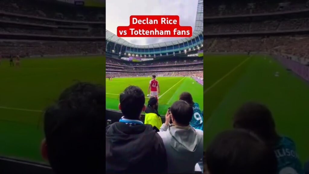 Declan Rice reaction to Tottenham fans