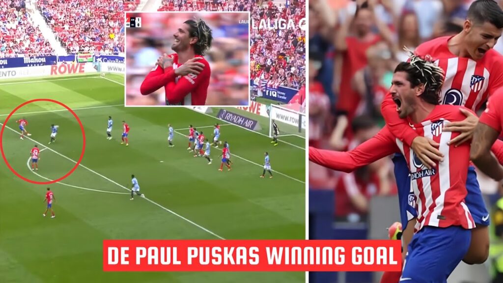 De Paul Crazy Winning Goal Vs Celta Vigo | Fans Crazy Reaction