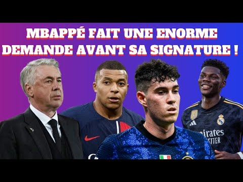 MBAPPÉ FAIT UNE ENORME DEMANDE AVANT SA SIGNATURE !TCHOUAMÉNI N'EST PAS ENCORE FORFAI POUR LA FINALE