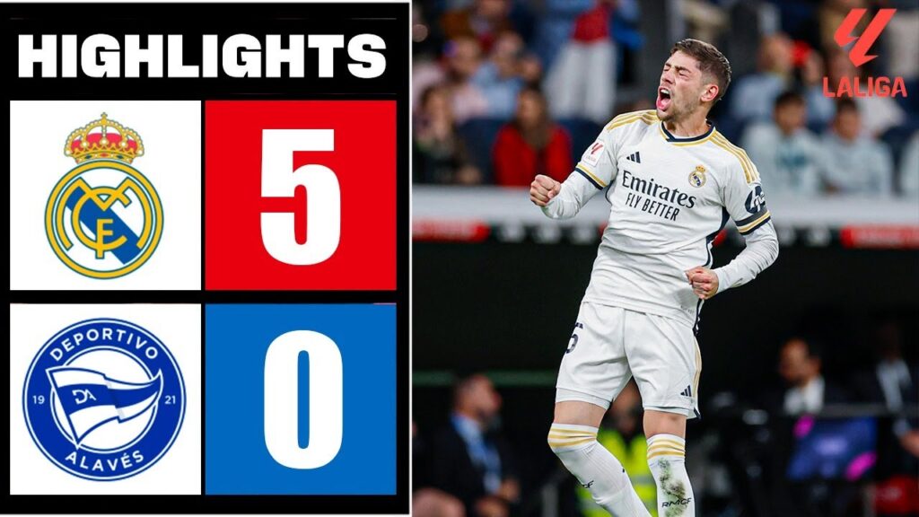 Federico Valverde Goal | Real Madrid vs Deportivo Alavés 5-0 Extended Highlights | LaLiga