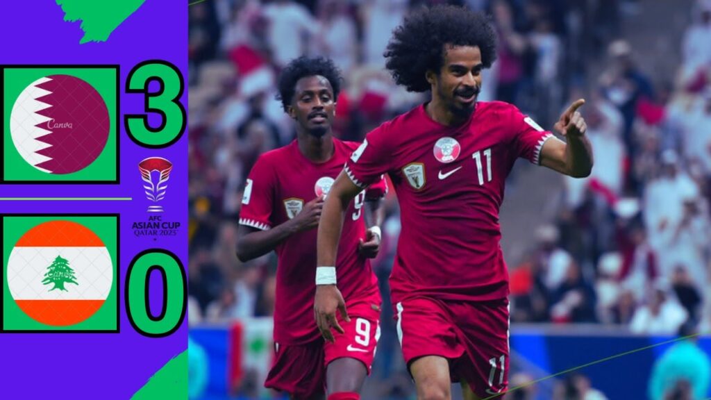 Qatar Dominates Lebanon 3-0 | Asian Cup 2023 Highlights