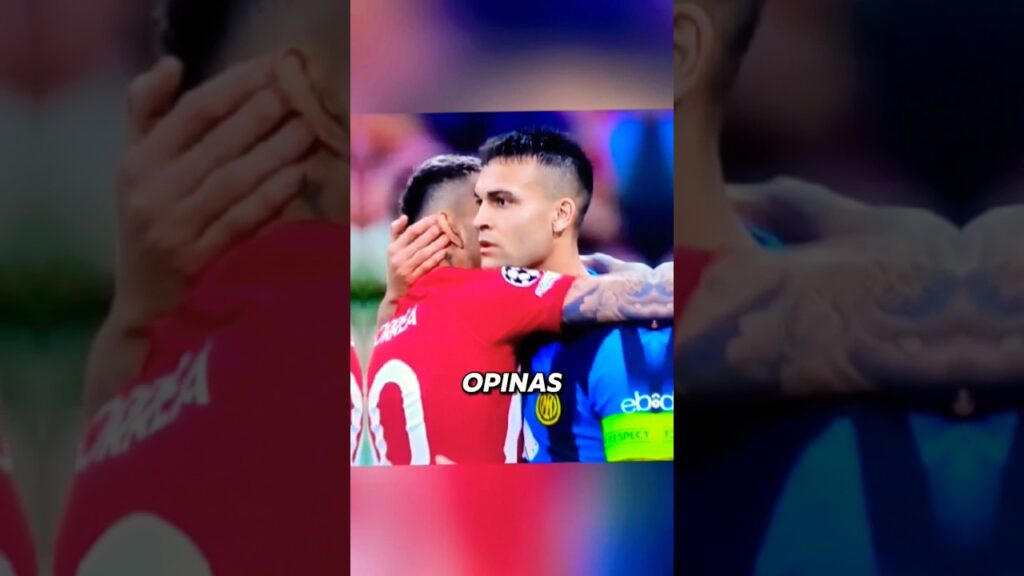 ANGEL CORREA Y LAUTARO SE DAN UN ABRAZO #atleticomadrid #angelcorrea #lautaro_martinez #simeone