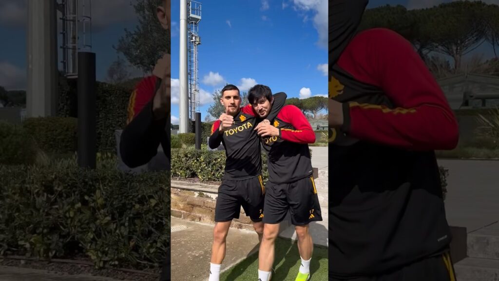 👍 Pellegrini 🫂 Azmoun 🐺 #asroma #dajeroma #football