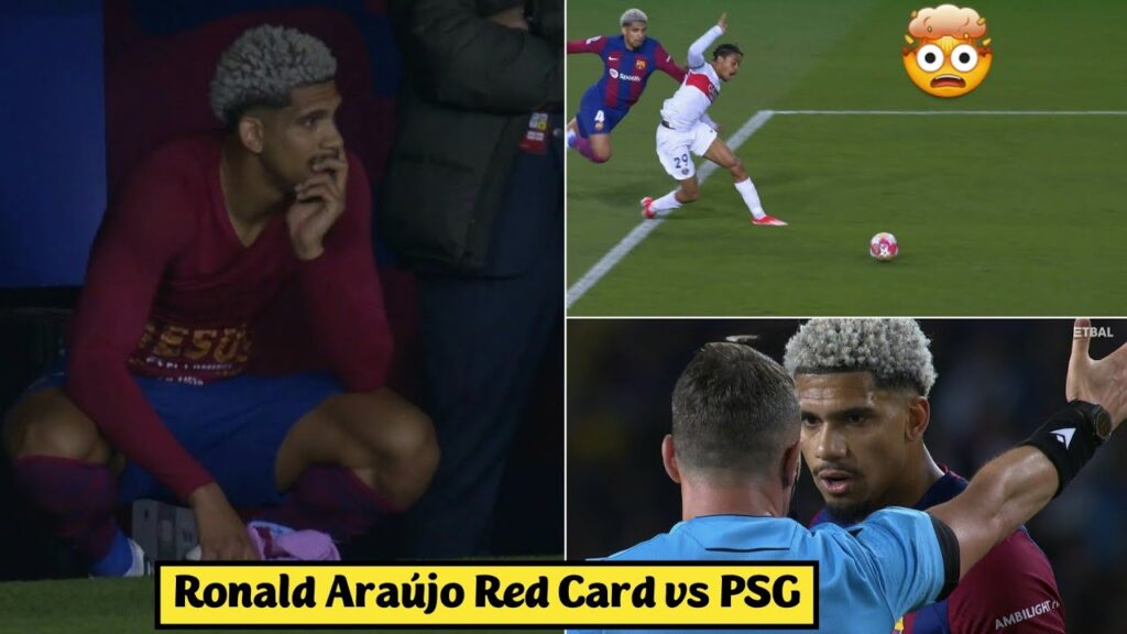 🤯 Ronald Araújo Red Card vs PSG