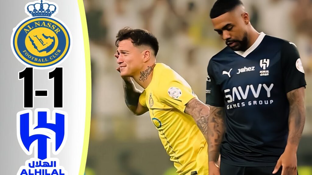 Ronaldo vs Mitrovic Al Nassr vs All Hilal 1-1 Highlights All Goals