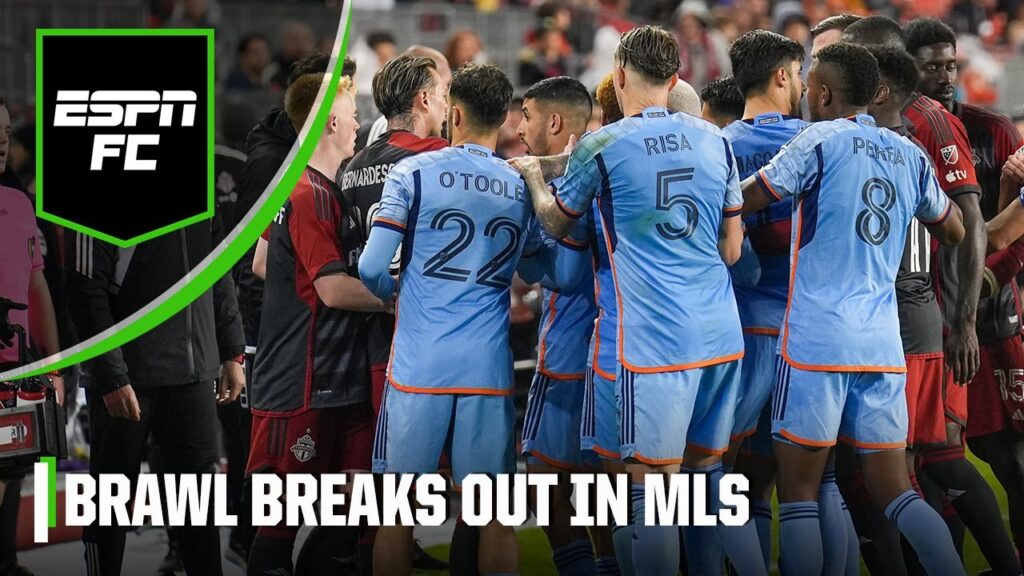 BRAWL breaks out after Toronto FC vs. New York City FC final whistle 👀 | ESPN FC