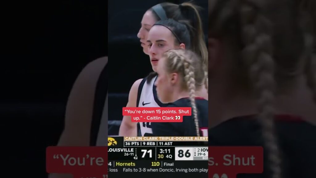 Caitlin Clark Was Trash Talking Hailey Van Lith 🍿 #shorts