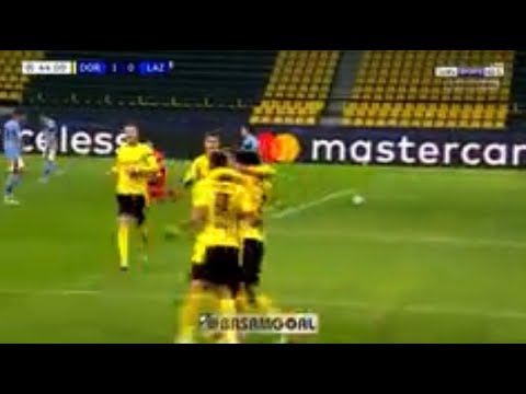 Raphaël Guerreiro goal / Broussia Dortmund VS Lazio (1-0)