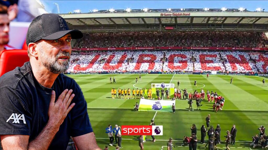 Anfield sings You'll Never Walk Alone one last time for Jurgen Klopp ❤️