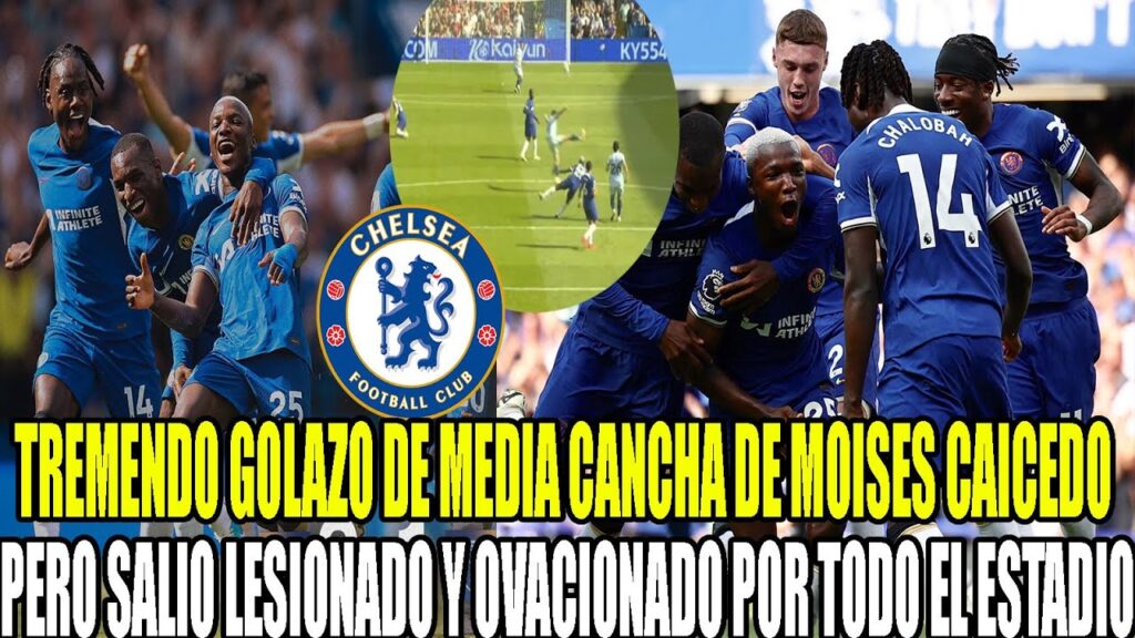 TREMENDO GOLAZO DE MEDIA CANCHA DE MOISES CAICEDO PERO SALIO LESIONADO Y OVACIONADO POR TODO ESTADIO