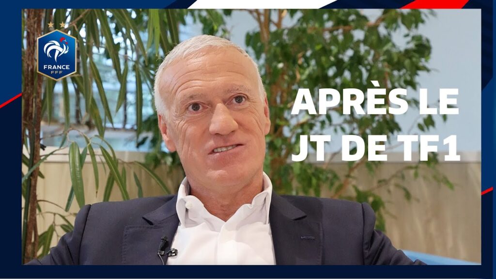 Avec Didier Deschamps après le JT de TF1