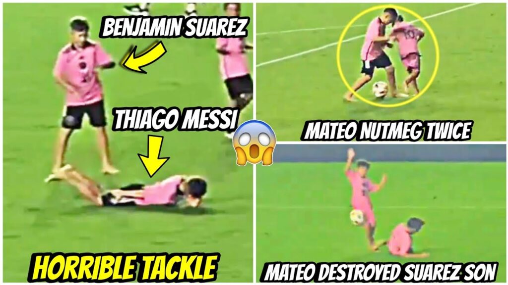 🤯Mateo Messi DESTROYS Suarez Son After His Horrible Tackle On Thiago