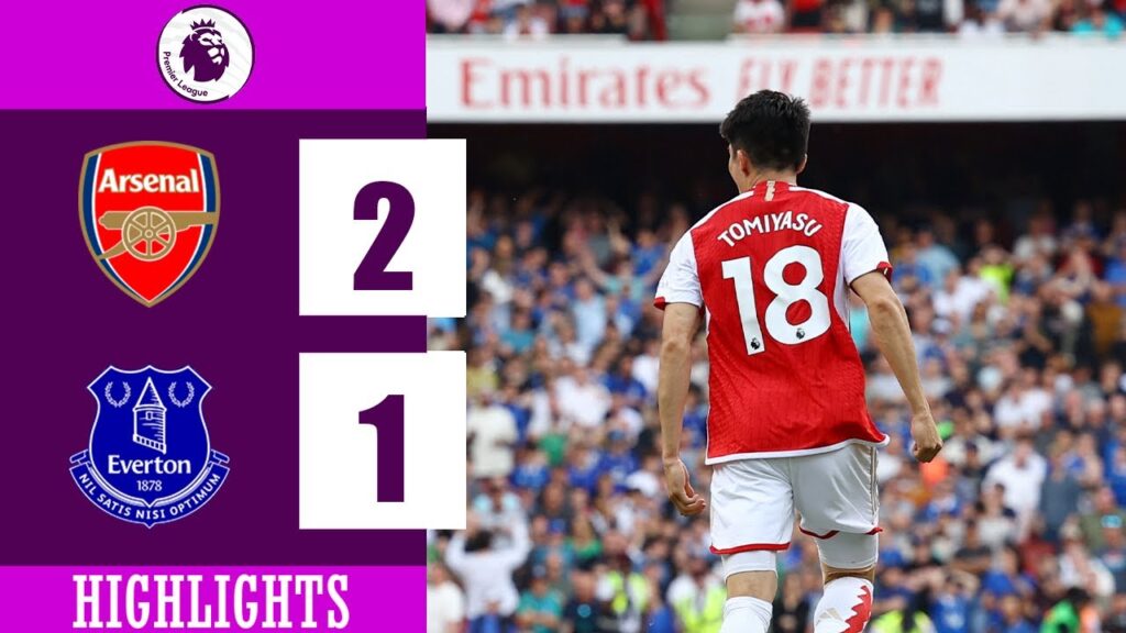 Takehiro Tomiyasu Goal | Arsenal vs Everton 2-1 Extended Highlights | Premier League 2023/24