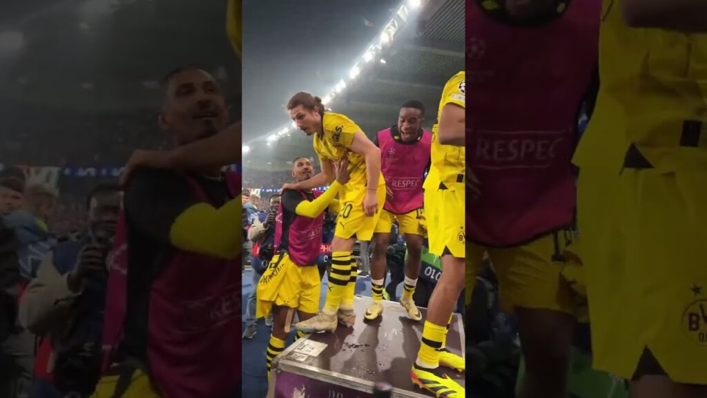 Schlotti auf dem Rasen definitiv stabiler als beim Feiern 😅 #bvb #dortmund #schlotterbeck