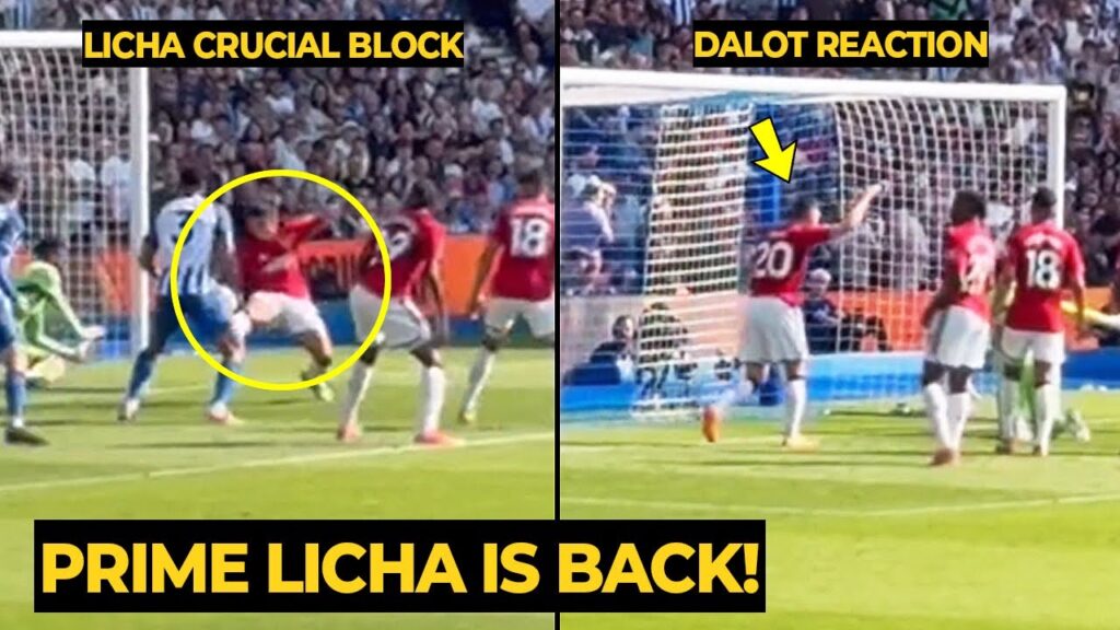 Dalot crazy reaction to Lisandro Martinez after did CRUCIAL BLOCK against Brighton | Man Utd News Dalot crazy reaction to Lisandro Martinez after did CRUCIAL BLOCK against Brighton | Man Utd News
