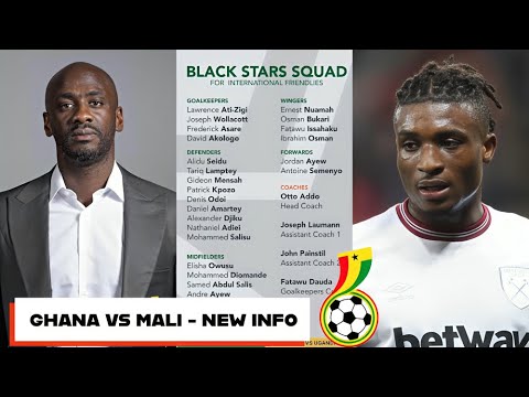 BLACK STARS🇬🇭 25-MAN SQUAD LIKELY TO FACE MALI IN WC2026 QUAL – MIDFIELDERS | OTTO ADDO, KUDUS… BLACK STARS🇬🇭 25-MAN SQUAD LIKELY TO FACE MALI IN WC2026 QUAL - MIDFIELDERS | OTTO ADDO, KUDUS…