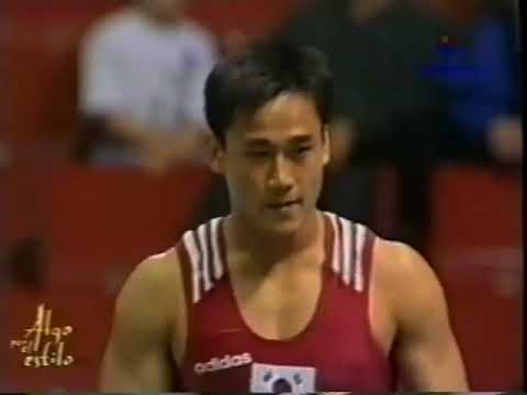 1998 Sagit Gymnastics World Cup Event Finals - Hong-Chul Yeo (KOR) VT (Argentina TV)