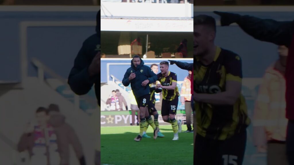 When your teammates have to force you to celebrate! 😅  #watford