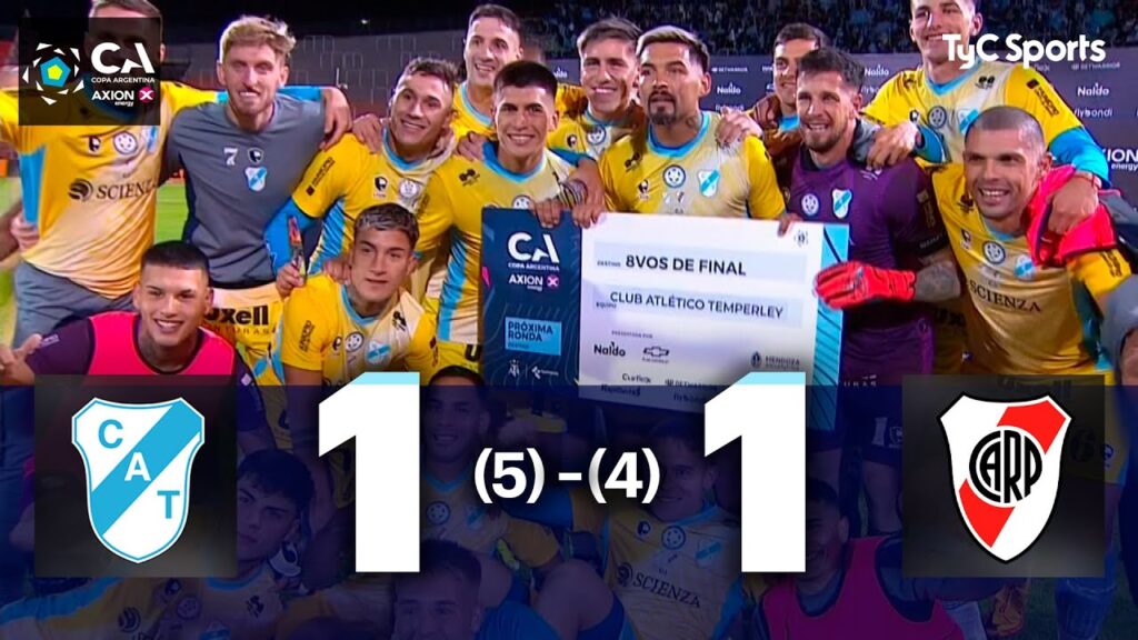 Temperley 1 (5) – 1 (4) River | BATACAZO POR PENALES EN LA Copa Argentina 2024 | 16avos de final Temperley 1 (5) - 1 (4) River | BATACAZO POR PENALES EN LA Copa Argentina 2024 | 16avos de final