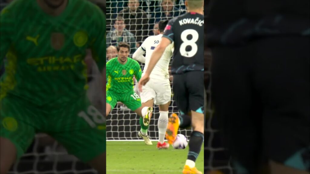 Heung-Min Son's miss sent Pep Guardiola to his knees!! 🙏😅