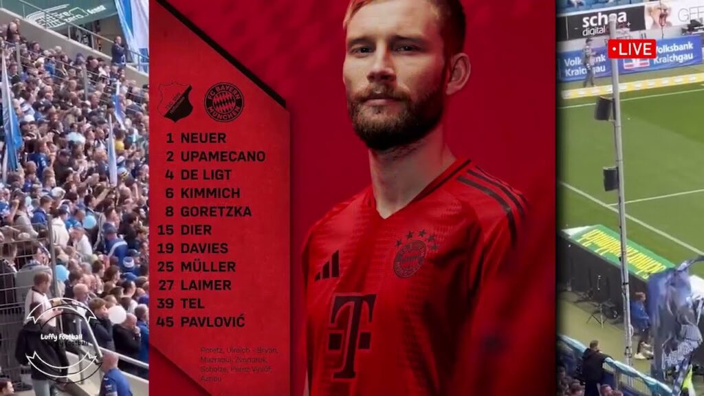 TSG Hoffenheim - Bayern München 4-2 Lineups