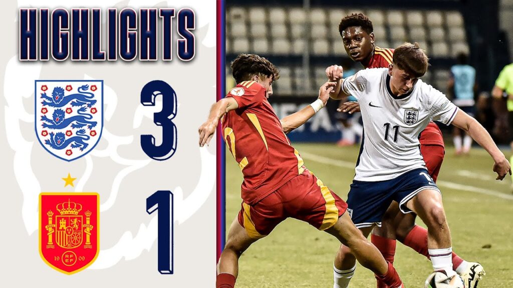 England U17 3-1 Spain U17 | Mikey Moore Stunning Strike Sees Young Lions Through! | UEFA U17 EURO's