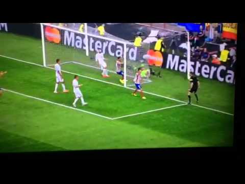 Real Madrid vs Athletico Madrid Champions League Final 2014 Diego Godin GOAL